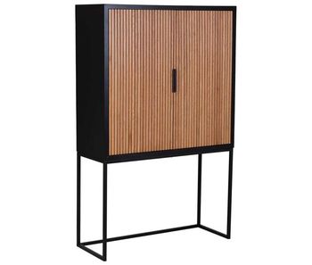 Armario 2 puertas madera y metal 100x40x160h  cm