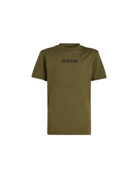 Camiseta adidas Lin 160 Infantil Verde Oscuro/Negro
