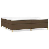 cama tapizada 203x200x35 cm tejido 100  poliester contrachapado y madera tratada - marron