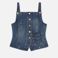 ganni washed denim top - 40
