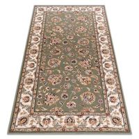 alfombra de lana nain ornamento marco 733851088 verde  beige 80x150 cm