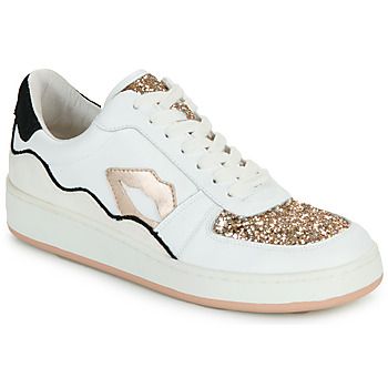Bons baisers de Paname Zapatillas LOULOU BLANC ROSE GOLD GLITTER para mujer