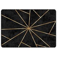 alfombra lavable antideslizante negro y dorado 160x230 cm vidaxl
