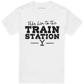 Yellowstone Camiseta Train Station para hombre