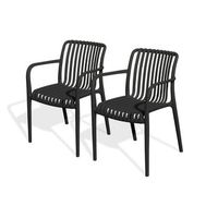 lote de 2 sillones de jardin apilables de polipropileno