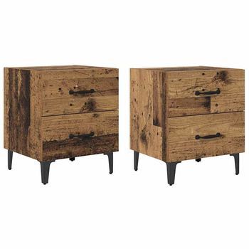 Mueble Cama 2 Uds. Madera Vieja 40 X 35 X 47,5 Cm Vidaxl