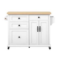 carrito de cocina extensible con ruedas y cajones mueble auxiliar de cocina 107x45-70x905 cm mdf blanco