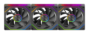 KIT 3xVENTILADOR INTERNO ARG MARS GAMING MF-LINKFINITY KIT BLACK MODULARES PWM 120mm ASPAS INVERTIDA