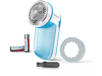 Quitapelusas - Philips GC026/00, Rejilla con 3 tamaños diferentes, 8800 Rotaciones por minuto, Azul y blanco