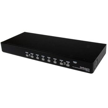 Conmutador KVM StarTech SV831DUSBGB 8 Puertos USB PS/2 VGA Rack 1U OSD Negro