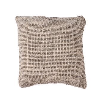 Funda De Cojín Lino Bazar Bizar Linen Grain Negro Natural