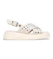 xti para mujer 14523902-hielo sandalias 145239 blanco roto 41 plano hebilla casual