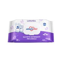 amoremio lavanda 40 uds - toallitas higienicas de aseo rapido para perros y gatos