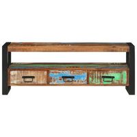 mueble de tv  mueble de salon  gabinete de tv madera maciza reciclada 120x30x45 cm