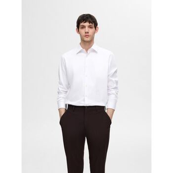 Selected Camisa manga larga 16092939 SLIM-PERFORMANCE-BRIGHT WHITE para hombre