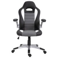 homcom silla gaming ergonomica grisnegro