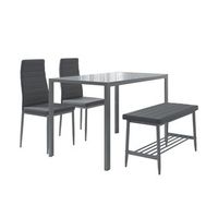 conjunto de mesa de comedor grand 120 x 70 cm juego de 4 piezas vicco