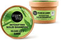 organic shop champu solido detoxificante cenizas volcanicas y bambu  60 gr
