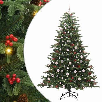 Árbol De Navidad Artificial Verde 210 Cm Pvc, Metal Y Plástico Vidaxl