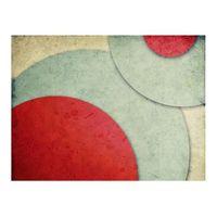 papel pintado 3d - circulos - estilo retro 350x270 cm