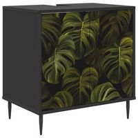 mueble de cuarto de bano elburg roble negro 60 x 40 x 61 cm vidaxl