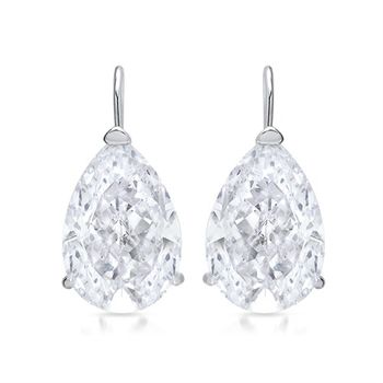 Pendientes de plata engastados con circonitas cúbicas