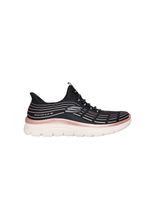 zapatillas skechers slip-ins summits plus - soft luster blackrose gold knit mujer