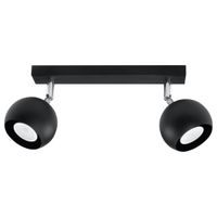 lampara de techo negro acero alt 16 cm
