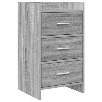 Mesas De Noche Sonoma Gris 40 X 36 X 70 Cm Madera De Ingeniería Vidaxl