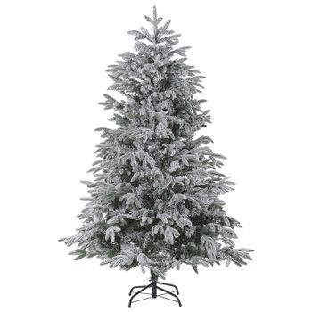 Árbol De Navidad Artificial Base De Metal De Pvc Blanco 210 Cm Estilo Escandinavo Efecto Nieve Bassie