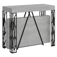 consola extensible 90x40300 cm kerpa cemento estructura antracita