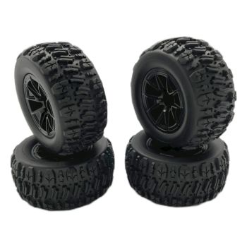 4PCS Neumáticos y ruedas mejorados para Wltoys 144010 MJX 14209 14210 1/14 1/16 coches y vehículos de control remoto mod