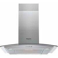 hotpoint phgc74 flmx chimney cooker hood - stainless steel stainless steel
