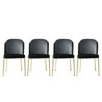 set 4 sillas dor 103 v4 dorado negro