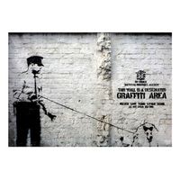 papel pintado 3d - banksy - graffiti area 350x245 cm
