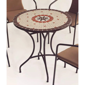 Mesa Terraza Jardín Mosaico Resistente Y Decorativa