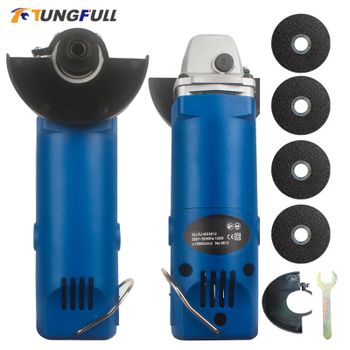 Amoladora Angular Eléctrica de 75 mm, Máquina Pulidora de 220 V y 125 W, Herramienta de Pulido de Alta Velocidad de 12000 RPM con Discos de Corte para Metal y Madera