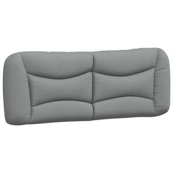 Cabecero De Cama Acolchado Hvar Tela Gris Claro 137 Cm Vidaxl