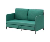 sofa cama soini plegable diseno 2 en 1 espuma textil metal 78 x 125 x 67 cm - verde encasa