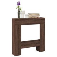vidaxl borde de chimenea madera ingenieria marron roble 81x18x82 cm