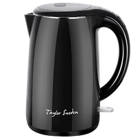 taylor swoden ryan - hervidor de agua de toque frio 2200w doble pared exterior aislante del calor 17 litros inalambrico apagado automatico y sistema contra la ebullicion en seco libre de bpa