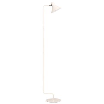 Lámpara De Pie Estilo Industrial De Metal Pantalla Cónica Ajustable Blanco Crema Rimava