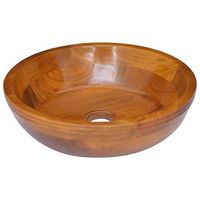 lavabo de madera maciza de teca r40x10 cm vidaxl