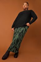yours falda de tubo caqui estampado animal mujer curvy y tallas grandes yours