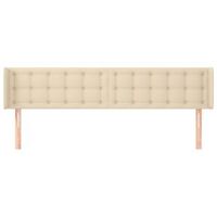 cabecero cama mueble de dormitorio de tela 163 x 16 x 7888 cm crema m020007361