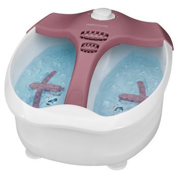 Masajeador Pies, Hidromasaje Intensivo Burbujas, Calor, Uso Con / Sin Agua, Rodillos Masaje Blanco/rosa 80 W Proficare Fm 3027