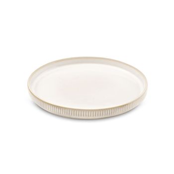 6 platos de postre 21 cm gres beige