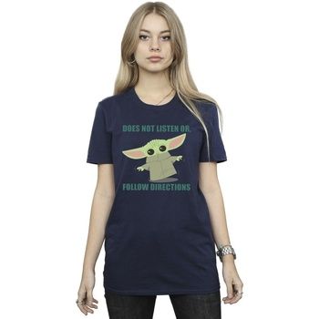 Disney Camiseta The Mandalorian Does Not Listen para mujer