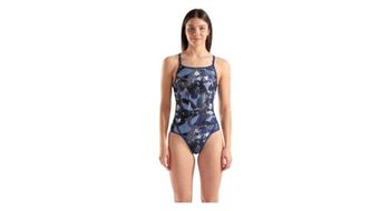 Traje de bano arena scratched para mujer negro azul