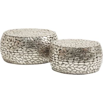 Mesa centro deluxe plata (2/set)
